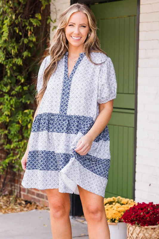 Alley Rose Dress, Navy