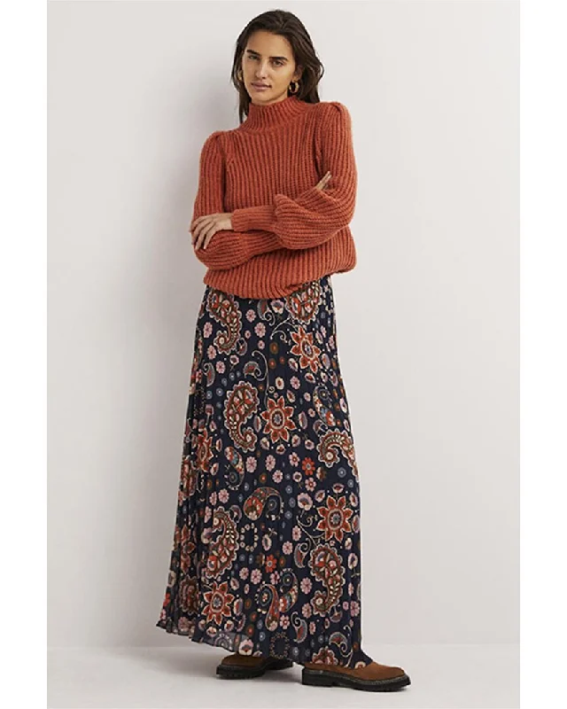 Boden Pleated Party Maxi Skirt