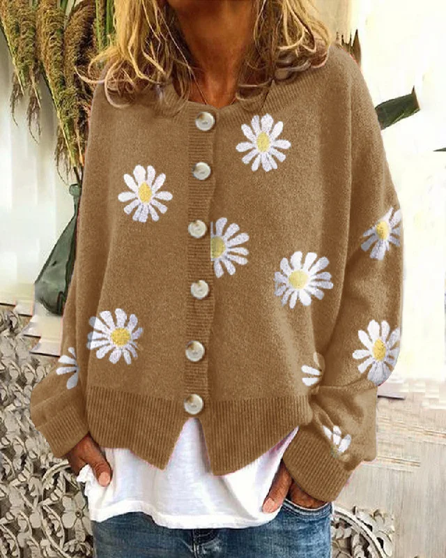 Cool Trendy Women's Small Embroidered Knitted Sweaters