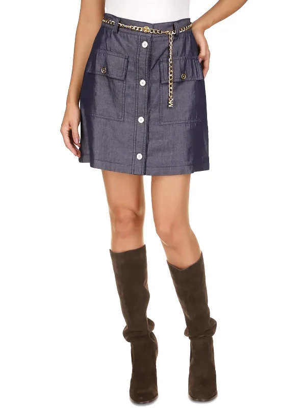 Womens Denim Denim Skirt