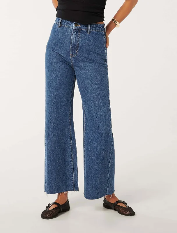 Celia Cropped Wide Leg Jeans