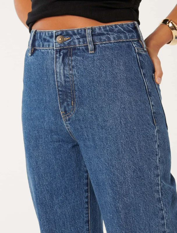 Celia Cropped Wide Leg Jeans