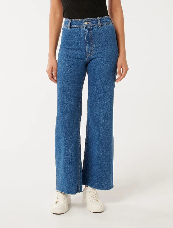 Lauren High Waisted Cropped Flare Jeans