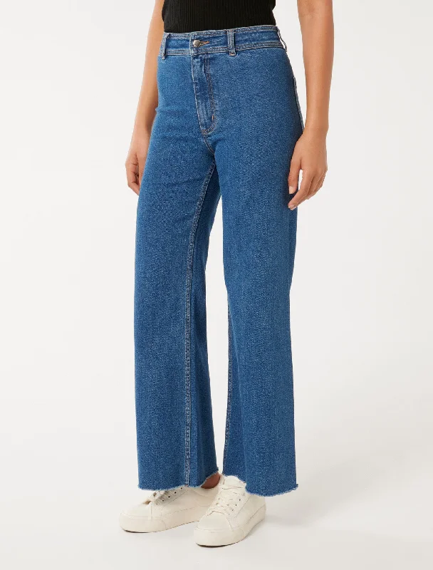 Lauren High Waisted Cropped Flare Jeans