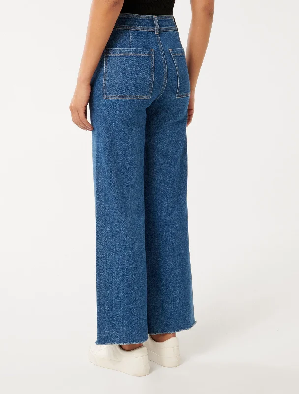 Lauren High Waisted Cropped Flare Jeans