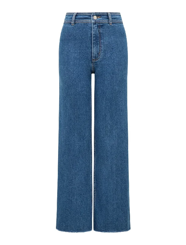 Lauren High Waisted Cropped Flare Jeans