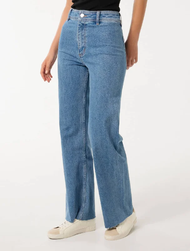 Lauren High Waisted Cropped Flare Jeans