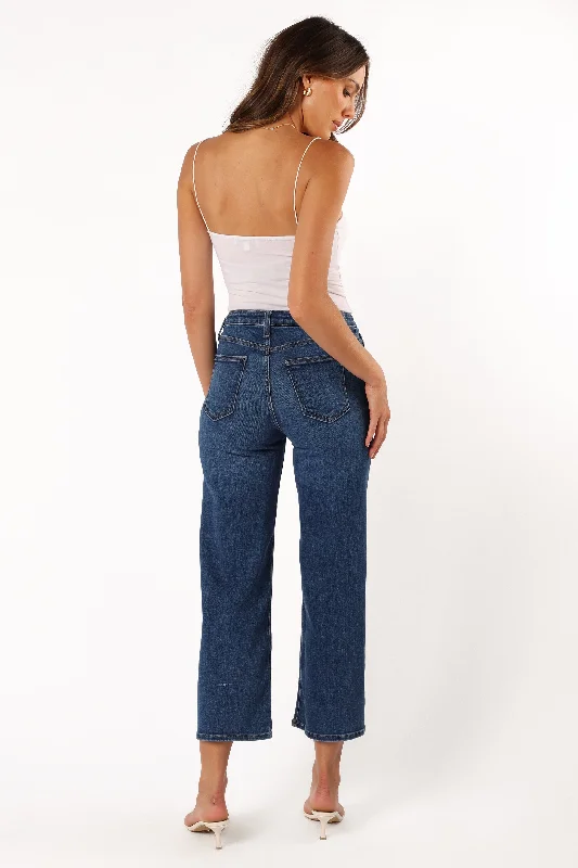 Otto Wide Leg Jean - Dark Denim