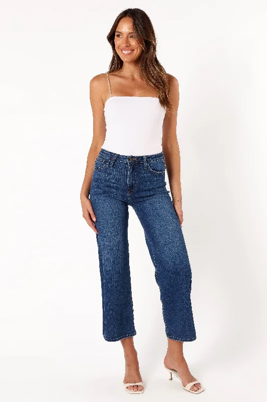 Otto Wide Leg Jean - Dark Denim