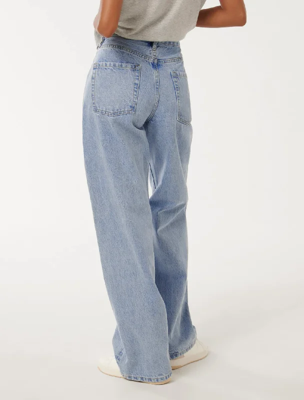 Sky Petite Straight Leg Jeans