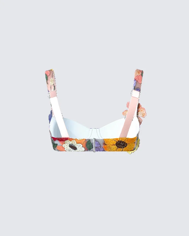 Addie Flower Bra Top