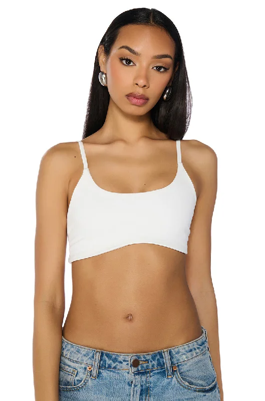 PAXTON YOGA SLEEVELESS BRALETTE IN WHITE