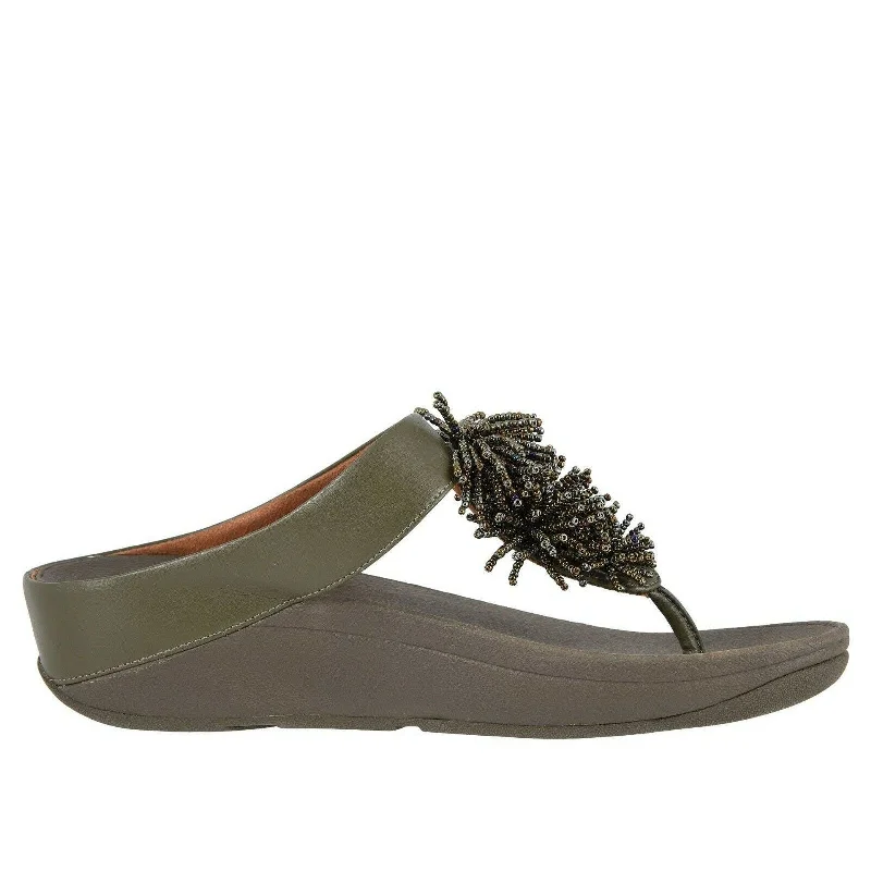 Fitflop Fino Bead Pom pom T19-664 (Avocado)