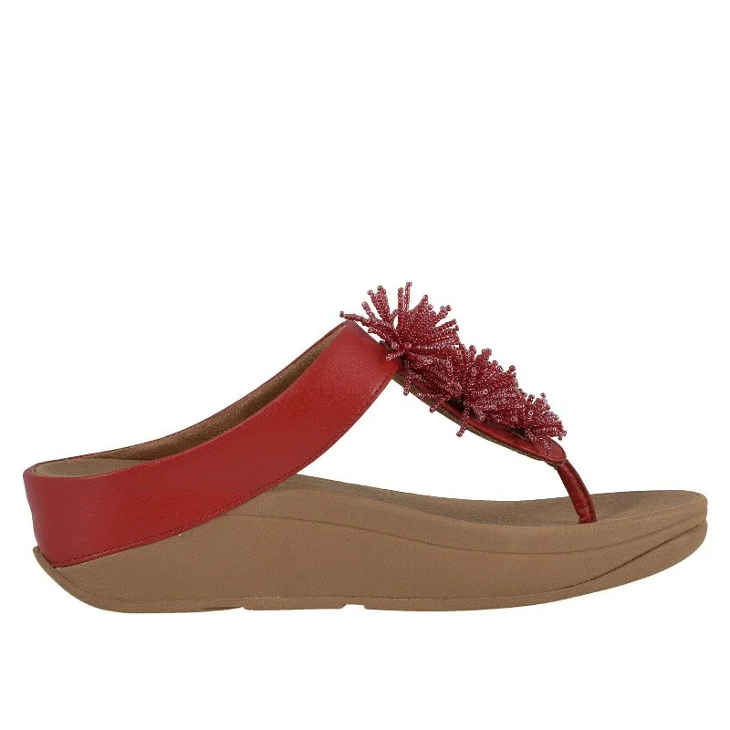 Fitflop Fino Bead Pom pom T19-678 (Red)