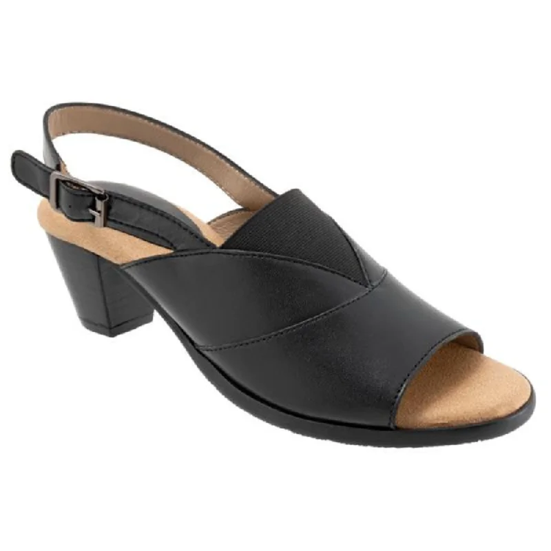 Trotters Mavis Black Leather Sandal (Women's)