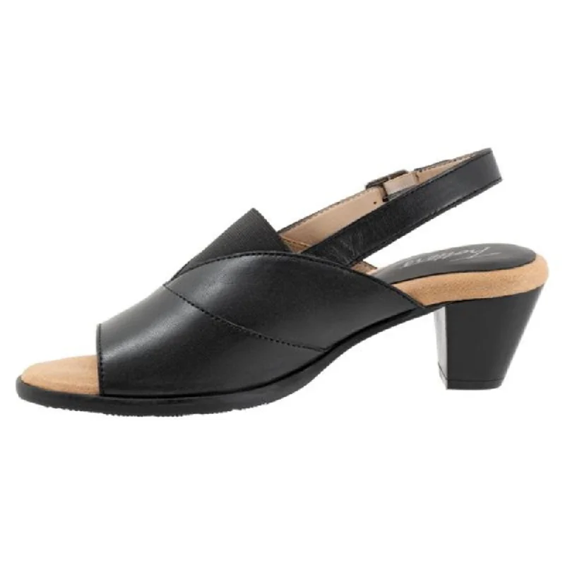 Trotters Mavis Black Leather Sandal (Women's)