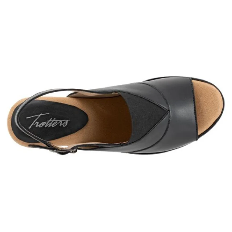 Trotters Mavis Black Leather Sandal (Women's)