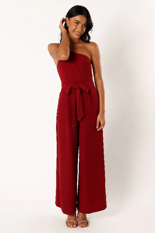 Leyton Jumpsuit - Burgundy