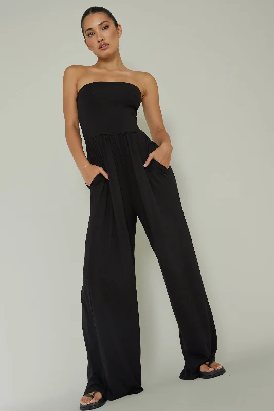 Morocca Strapless Jumpsuit Black