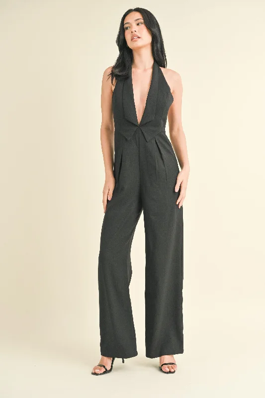 Night Owl Tailored Vest Jumpsuit