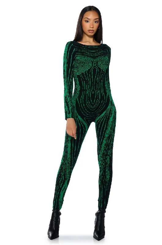 SHOW OFF BODY CONTOUR JUMPSUIT