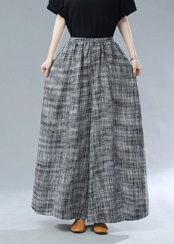 Bohemian Black Pockets Wide Leg Casual Fall Pants