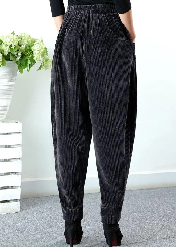 Boutique Coffee High Waist Pockets fashion Winter Pants