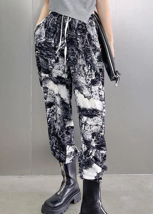 Classy Print High Waist Harem Pants Summer