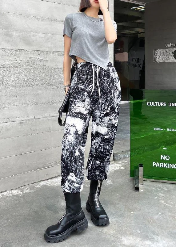 Classy Print High Waist Harem Pants Summer