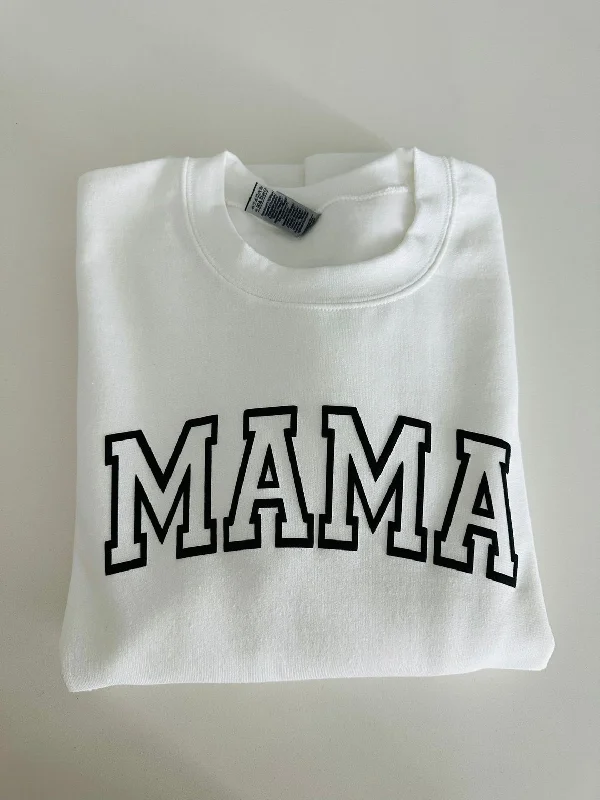 Embossed Grandma With Grandkids Sweatshirt, Custom Mom Grandma Puff Print Sweatshirt