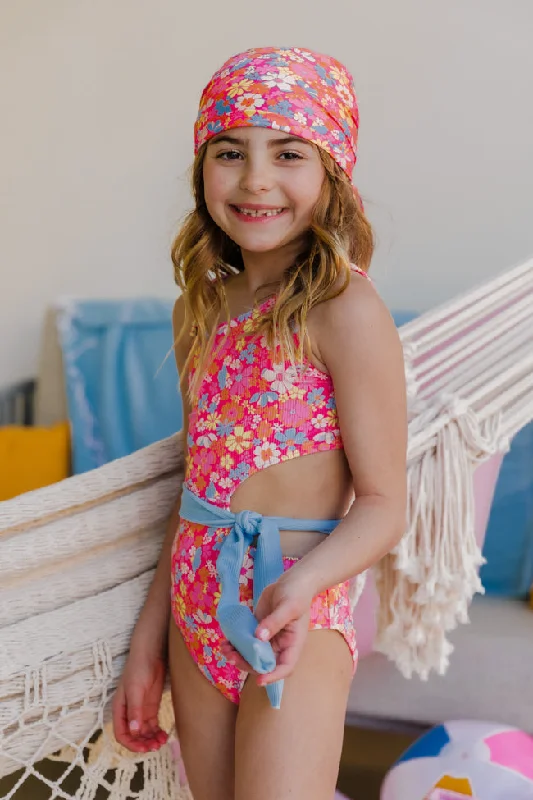 Girl's Under The Sun Floral One Piece Swimsuit