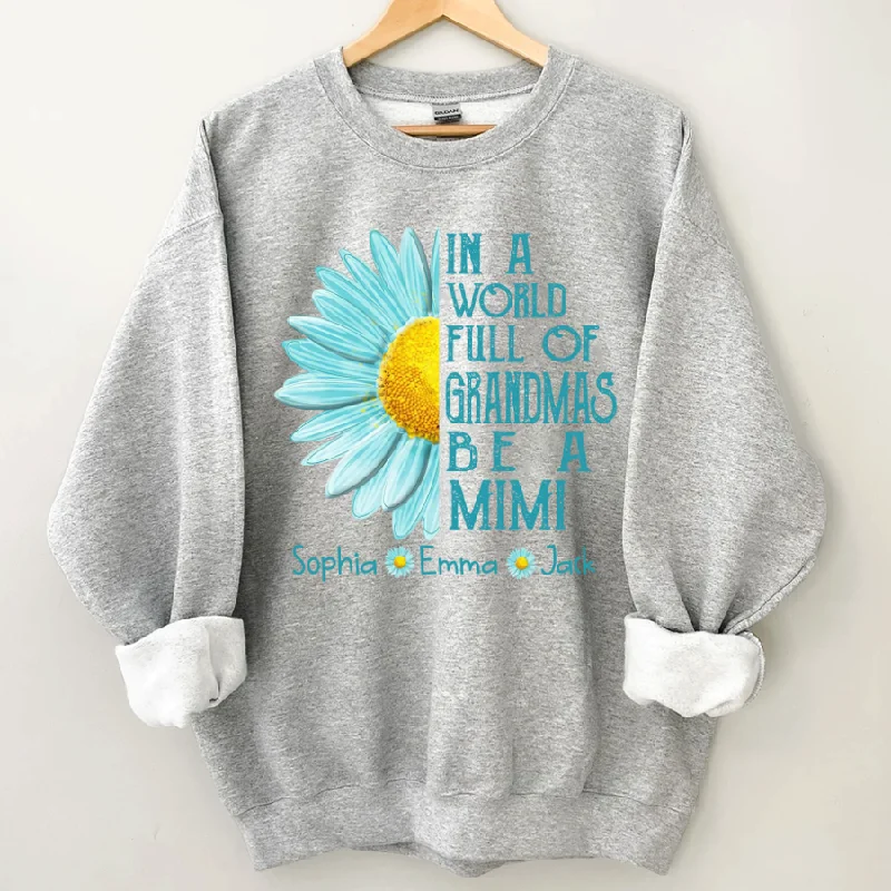 Grandma Flower Daisy And Grandkids Sweatshirt