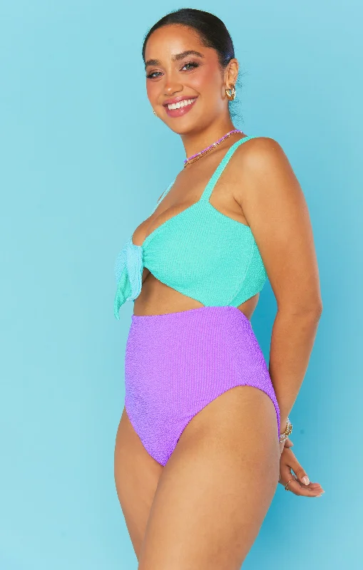 Riptide One Piece ~ Lavender Mojito Scrunch