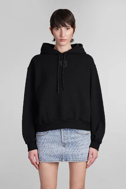 Sweatshirt in black cotton