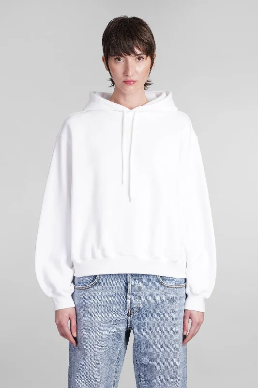 Sweatshirt in white cotton