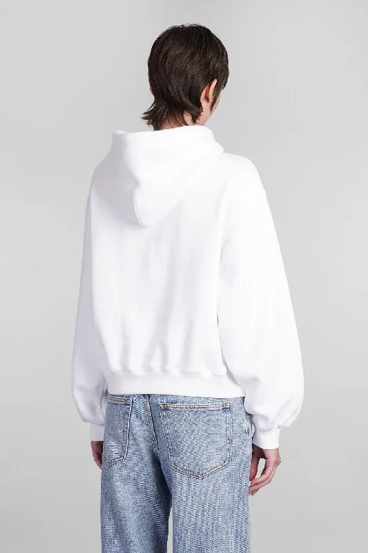 Sweatshirt in white cotton