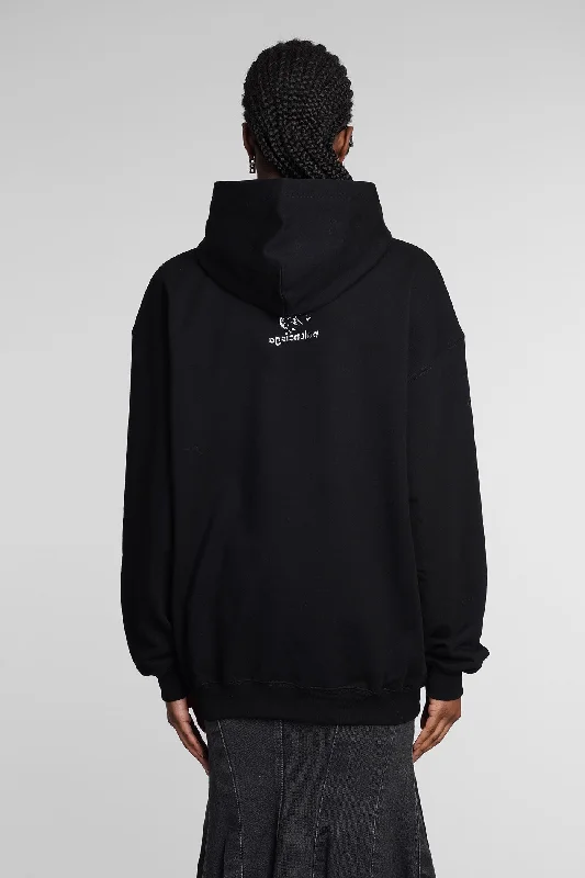 Sweatshirt in black cotton