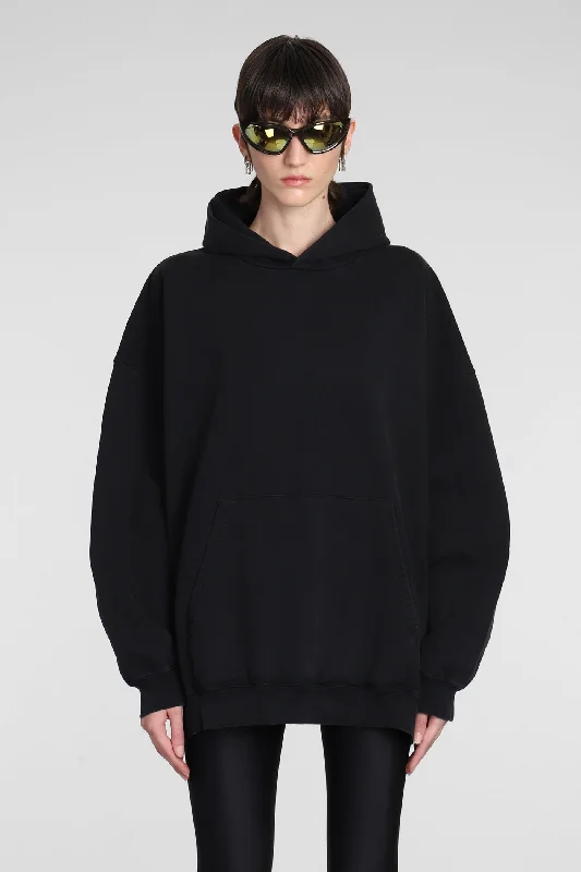 Sweatshirt in black cotton