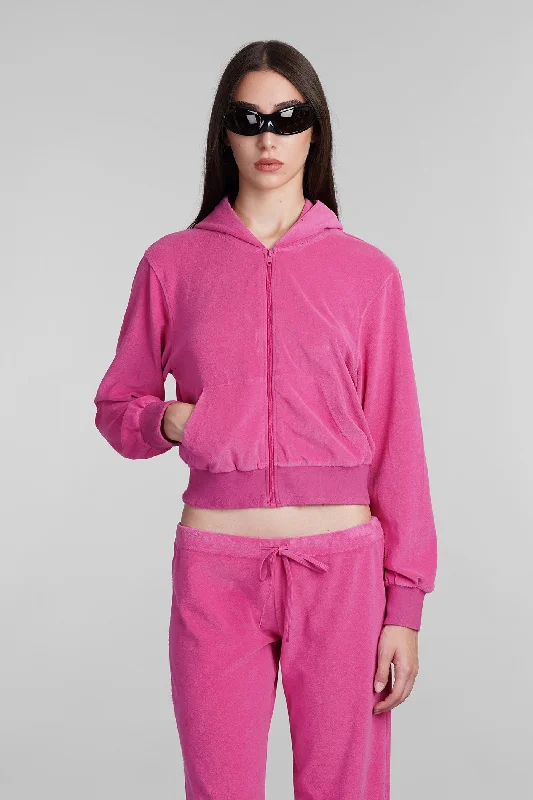 Sweatshirt in fuxia cotton