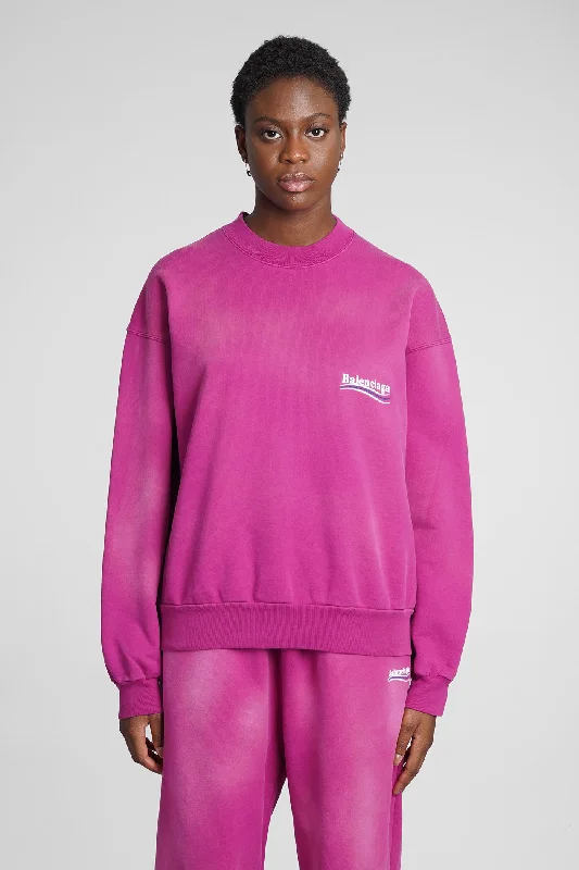 Sweatshirt in rose-pink cotton