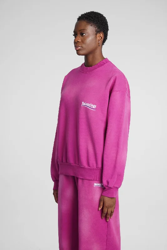 Sweatshirt in rose-pink cotton