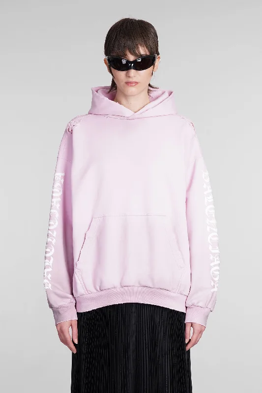 Sweatshirt in rose-pink cotton