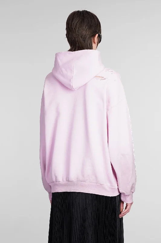 Sweatshirt in rose-pink cotton