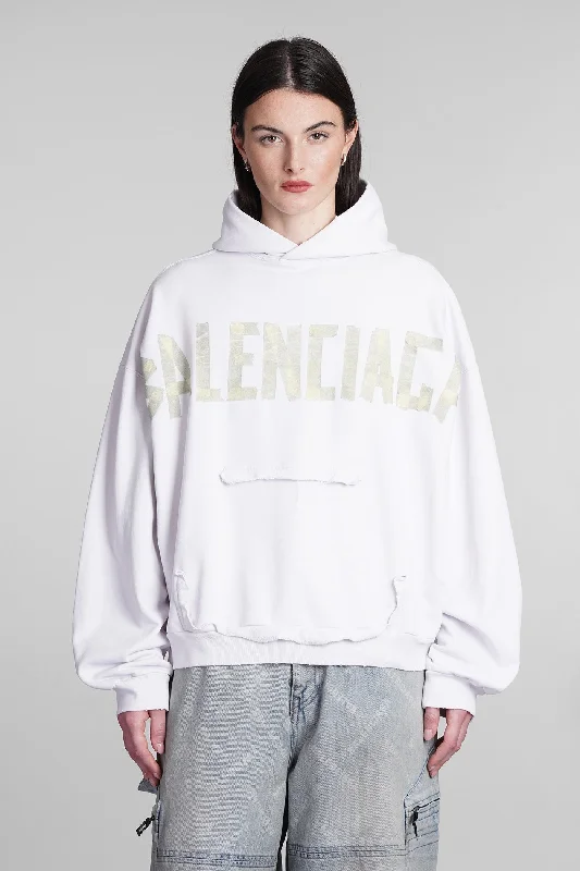 Sweatshirt in white cotton