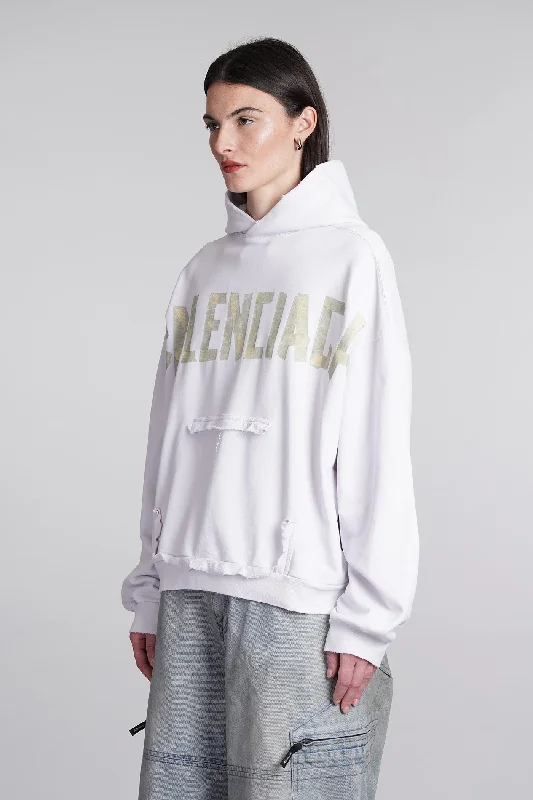 Sweatshirt in white cotton