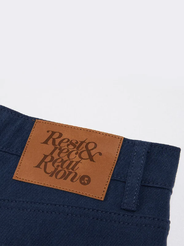 Logo Cotton Cargo Shorts (Deep Blue)