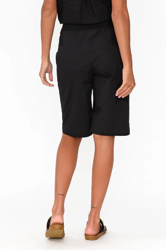 Wilson Black Cotton Shorts