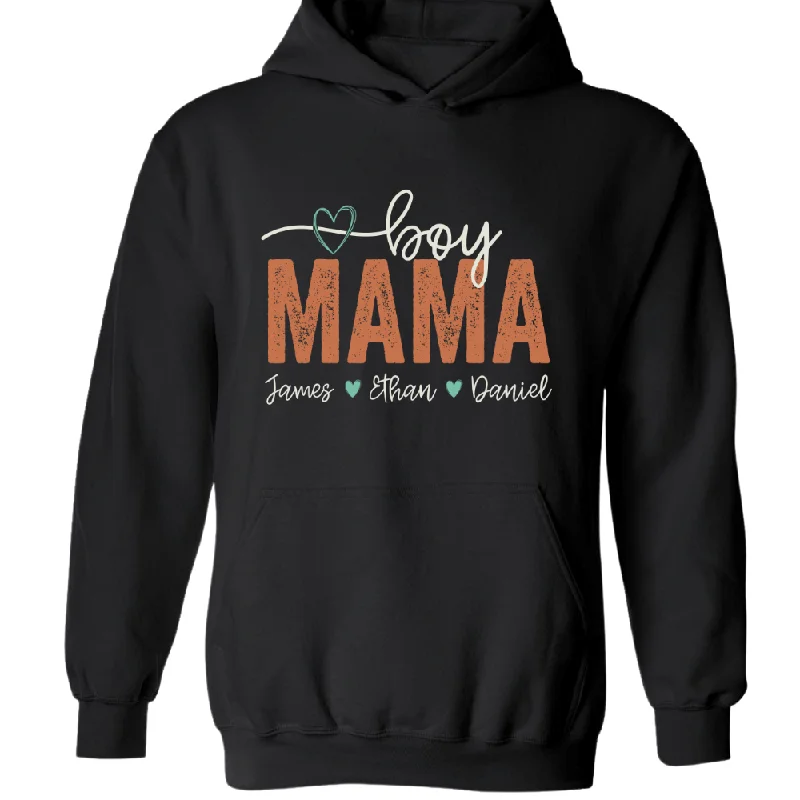 Boy Mama Shirt, Custom Mama And Grandkids, Mother's Day Gift TH Hoodie