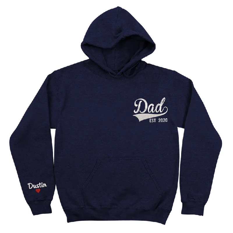 Custom Embroidered Dad And Kids Hoodies, Matching Hoodies For Dad