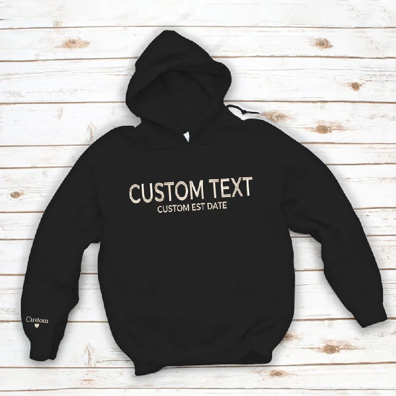 Custom Embroidered Hoodie Design Your Own, Add Your Own Custom Text